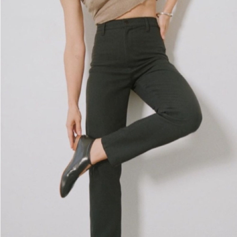 OZMA Cara Straight Jean, Deadstock Twill, Black